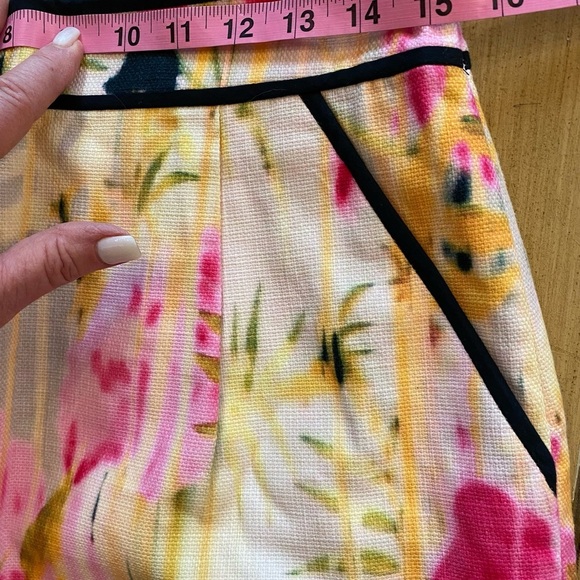 Anthropologie Tabitha Women’s Skirt Floral Spring Colorful Cotton Pockets size 6 - Picture 3 of 12